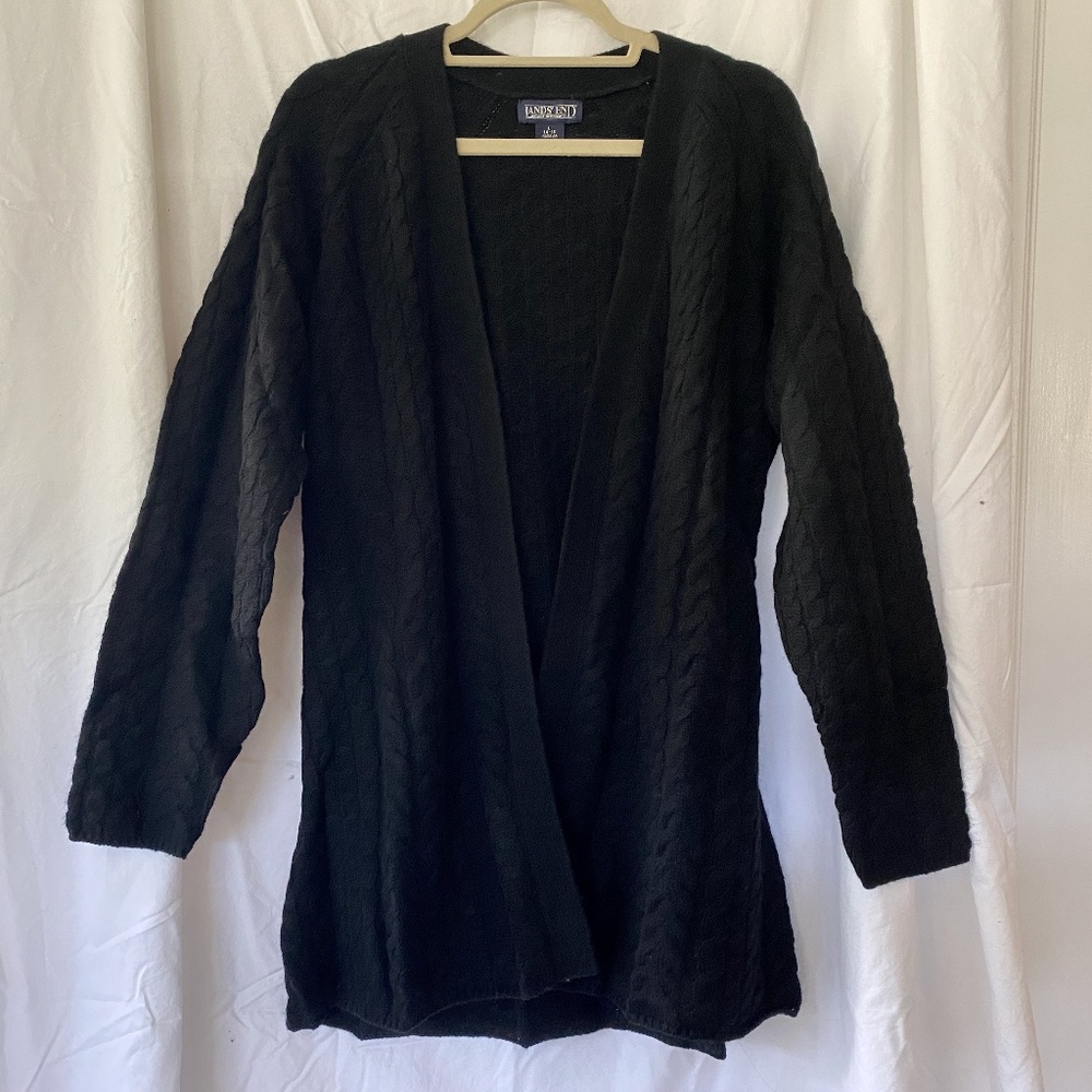 Cashmere Belted Cable Knit Cardigan